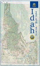 Idaho State Physical Map - 16.5 x 26.9 Inches - Paper Laminated