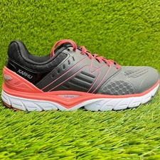 Karhu Fast 7 MRE Womens Size 7.5 Jet Black Coral Walking Running Shoes Sneakers