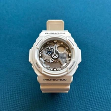 Casio G-Shock GA-300 Watch Silver Dial White Band Used G1205