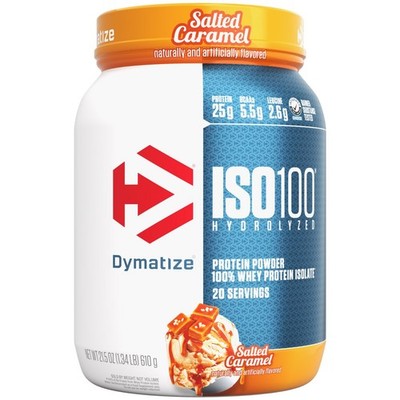 Dymatize ISO100 Hydrolyzed Whey Salted Caramel 25g Protein 20 Servings - NEW!!!