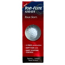 Golf Balls - Top Flite Strata - Tour Soft - Box of 3 - New in Box