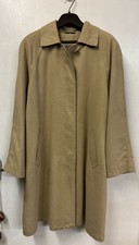 Debenhams Nuage Tan Coloured Suede Look Mac Trench Coat Size 14 