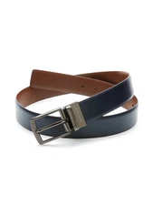 Perry Ellis Mens Belt Portfolio Reversible Size 36 Black & Brown Leather NWT