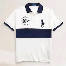 Polo Ralph Lauren Yacht Club Marine Tour Big Pony Mesh Polo Shirt Mens Size XL
