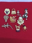 Vintage  Pin/Brooches Fashion Jewelry Costume (Lot Of 10), Preowned
