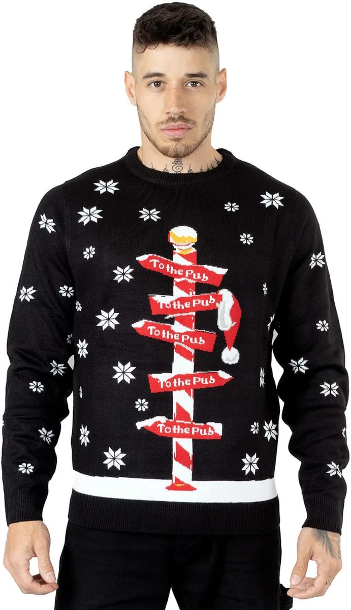 Maglione Di Natale Uomo Divertente Con Stampa 3D Renna E Babbo Natale - Felpa Natalizia Calda - 3