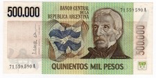 Argentina P-309 500000 500,000 Pesos 1980 AUNC