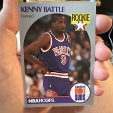 NBA Hoops 1990-91 Kenny Battle #233 Rookie Base Phoenix Suns Trading Card. rookie card picture