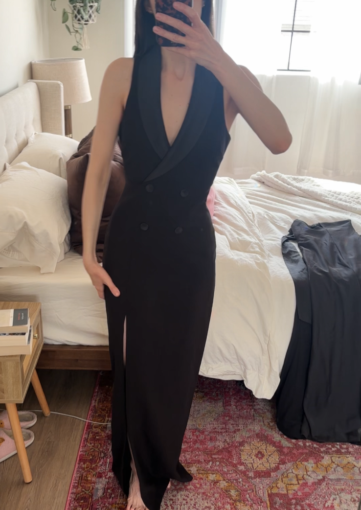 Revolve - Likely Black Sleeveless Tuxedo Maxi Dress with Front Slit | eBay Revolve - Likely Black Sleeveless Tuxedo Maxi Dress with Front Slit | eBay