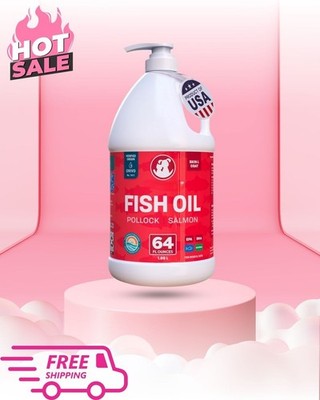 Fish Oil for Dogs, All-Natural Salmon & Pollock Supplement for Healthy Skin & Co