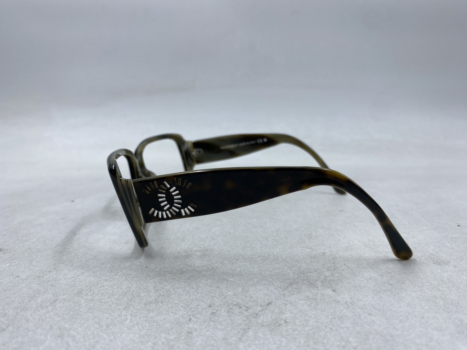 Chanel Black Patterned Rectangular Eyewear Glasses - image 4