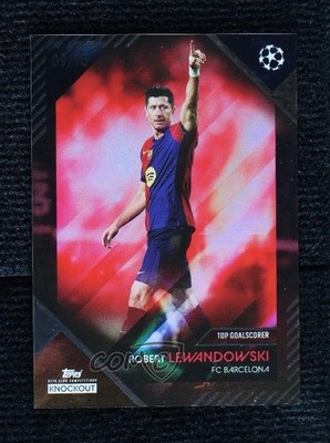 2024-25 Topps UEFA Club Competitions Knockout Red 9/10 Robert Lewandowski 10yl