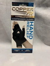Copper Fit Hand Arthritis Compression Glove - Black, S/M (CFRRGL-SM12)