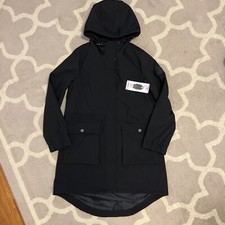 DKNY Women's Water Resistant Hooded Long Parka Jacket, Adjustable Waist Small