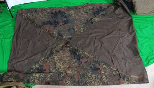German Army Bundeswehr Flecktarn Poncho Half Canvas Zeltbahn
