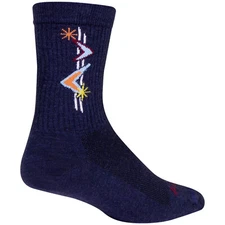 Socks - SockGuy - Jetson Black S/M 6" Wool Crew Cycling/Running NEW