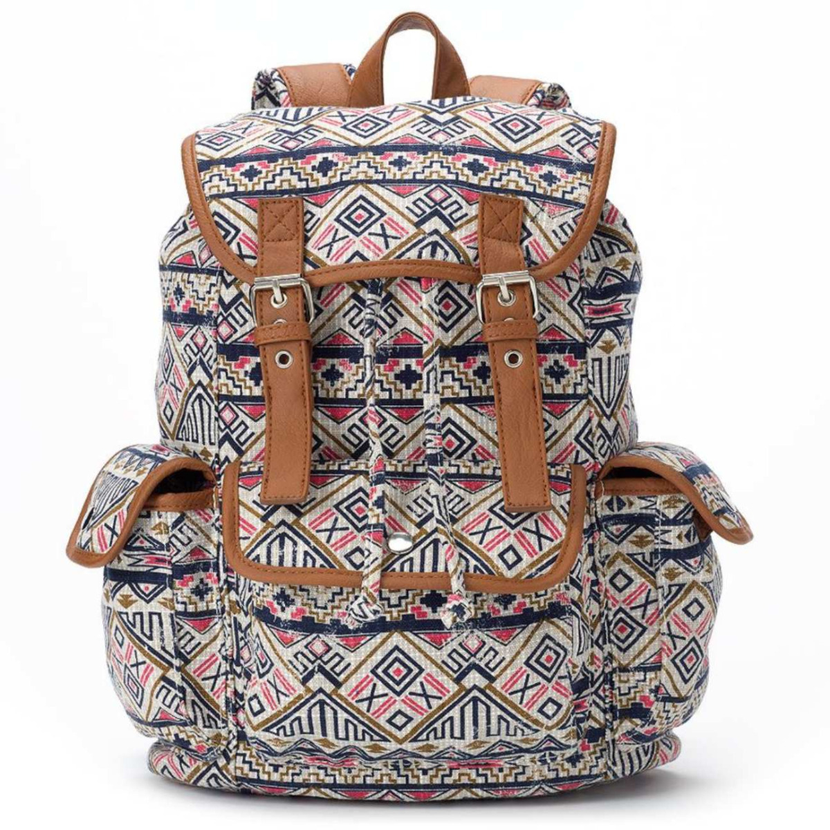 BACKPACK Mudd Tribal Table and Tower Aztec Navy Pink Brown  display picture 1