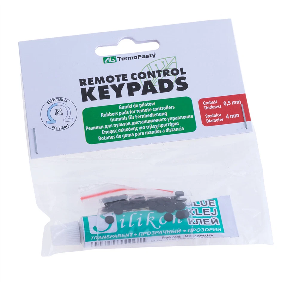 Gummiknöpfe für Fernbedienung 100 Stk. Verpackung AG Termopasty