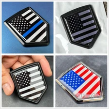 Metal 3D Car Body Rear Trunk Tailgate Badge Emblem Decal USA Flag Shield Sticker