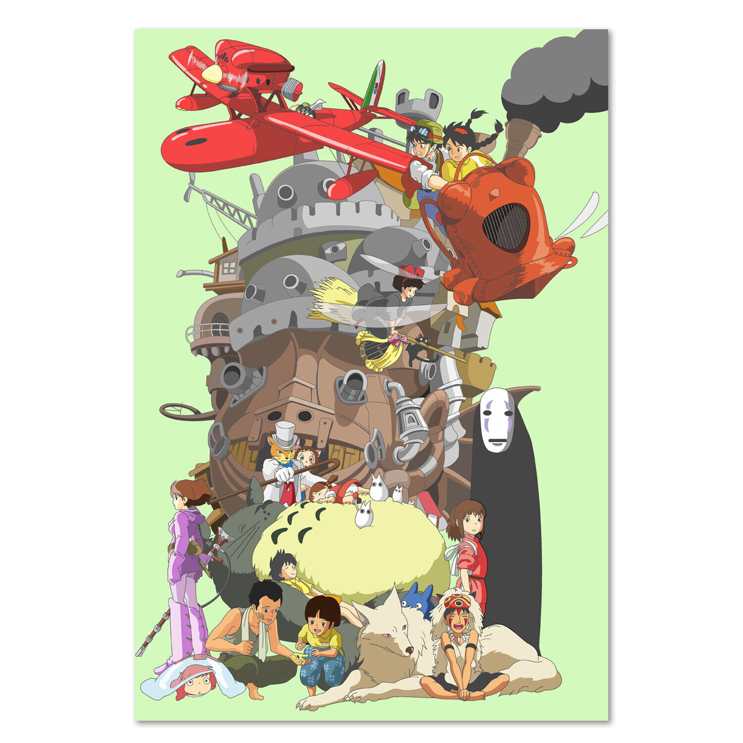 Studio Ghibli Characters Collage Art Poster - Exclusive Design - High  Quality