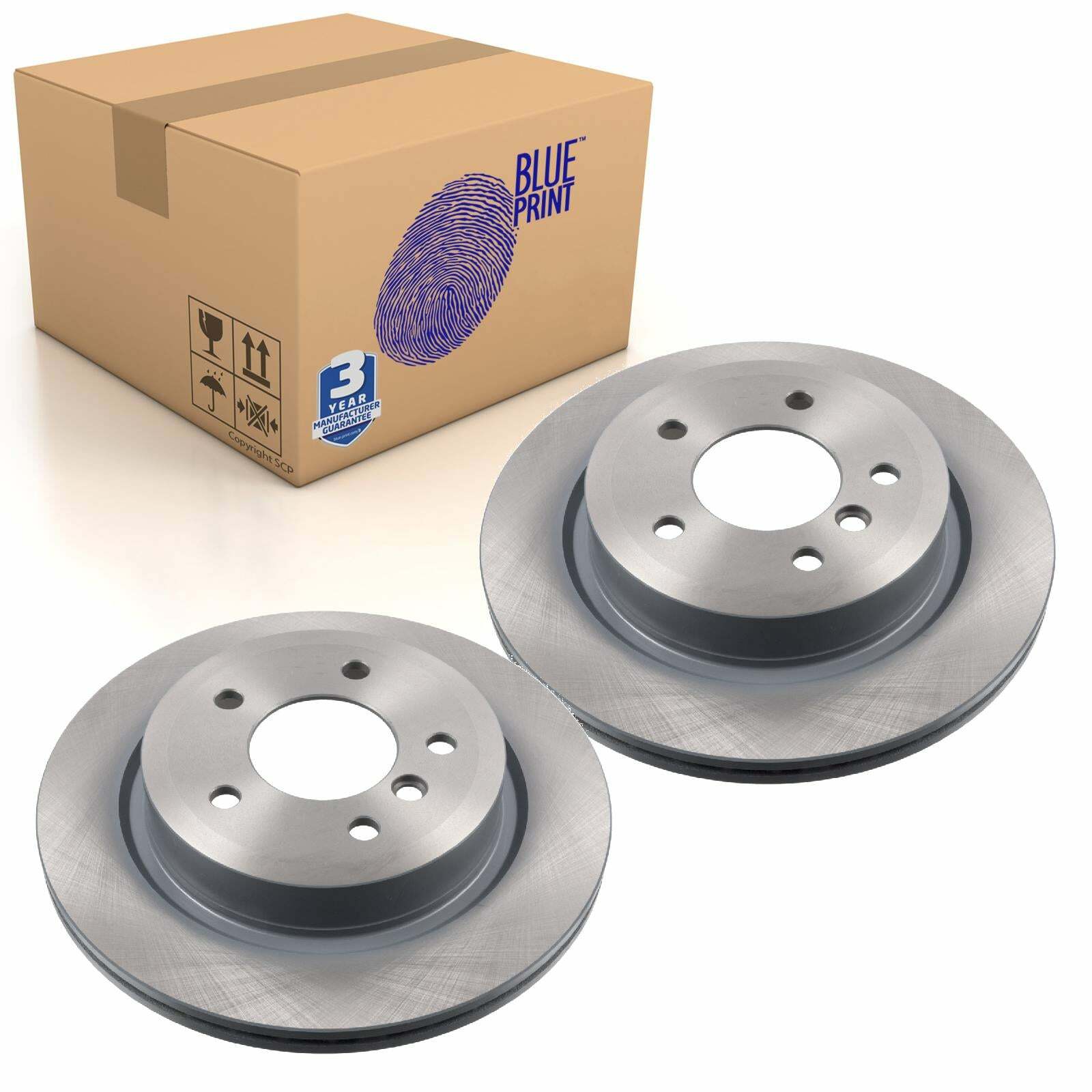 Pair of Rear Brake Disc Fits BMW OE 34216782605 Blue Print ADB114387 - Image 7