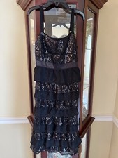 Girls Holiday Special Occasion Dress Justice Size 10 Black EUC