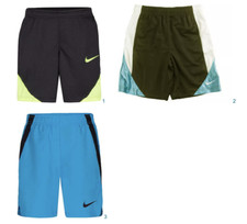 New Little Boy Nike Avalanche Color Block Shorts Sz 4 Black/Voit/Anthracite/Blue