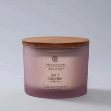 11oz Jar 3-Wick Candle Joy & Laughter - Chesapeake Bay Candle: Essential Oils, S