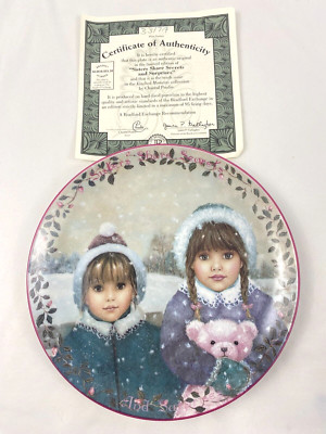 Vintage Plates Kindred Moments by Chantal Poulin -Sisters Theme