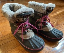 London Fog, Girls, Tottenham Waterproof Winter Faux Fur Snow Boots, Sz 4