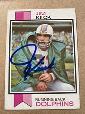 1973 Topps #316 Jim Kiick Autographed Signed Auto Card Miami Dolphins DIED 2020