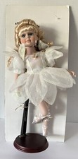 Vintage Dolls By Pauline 17  Porcelain Ballerina Jennifer Doll With Stand