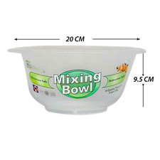 Image of Plastic Mixing Bowls Clear Rounded Kitchen Serving Heavy Duty Nesting Salad Bowl
