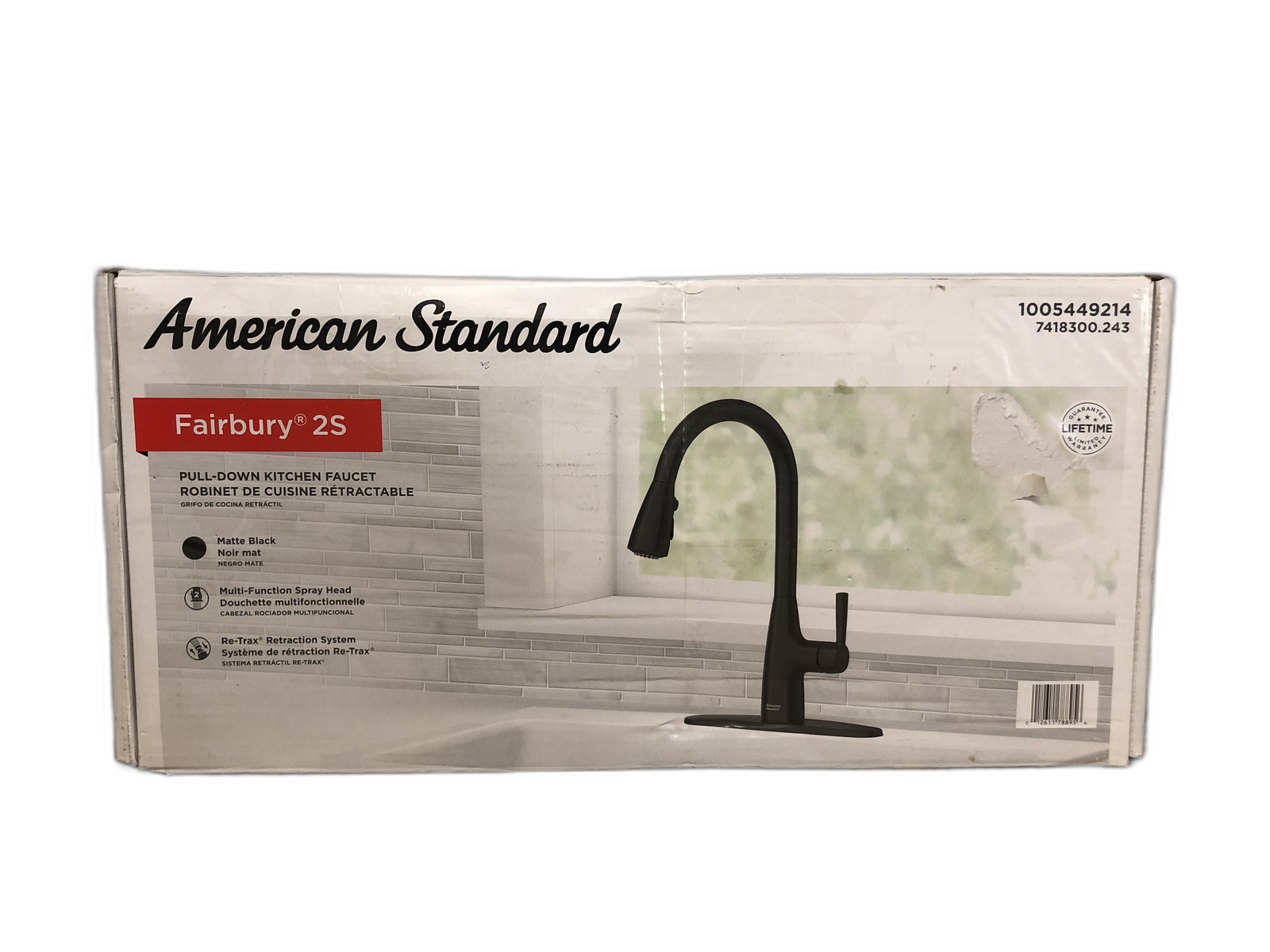 American Standard Fairbury 2S Single-Handle Pull-Down Kitchen Faucet Matte Black