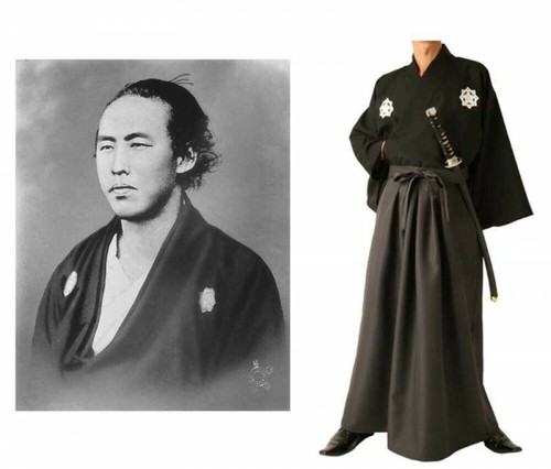 Ensemble de costumes de samouraï japonais pour hommes kimono rryoma sakamoto Japon avec suivi - Photo 1/5