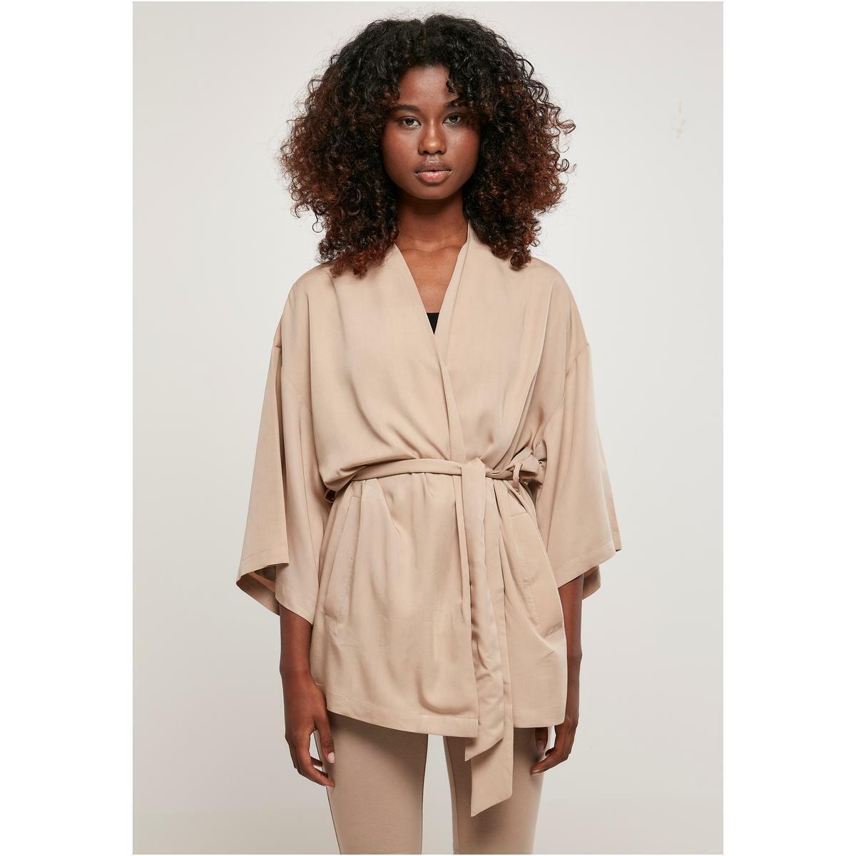 Coat Twill Classics Viscose | Loose Ladies Mantel Kimono Jacke Fit Schnürung eBay Urban