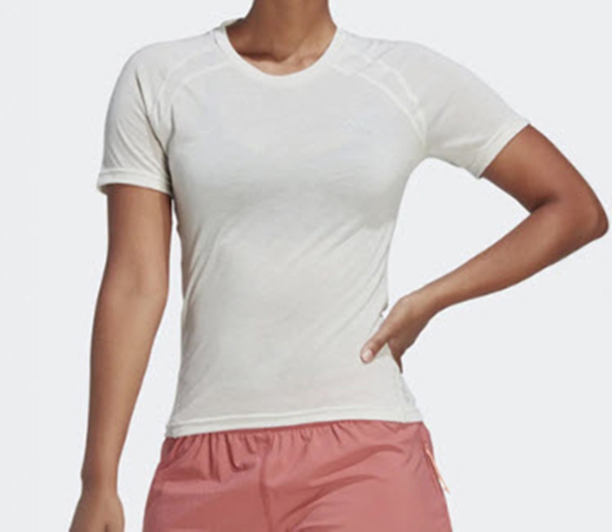 Adidas Women X-City Run T-Shirts Ivory Training GYM Tee Top