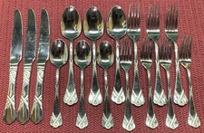 16 Pieces Churchill Stainless China. Dinner & Salad Fork, Knife, Teaspoon, Soup