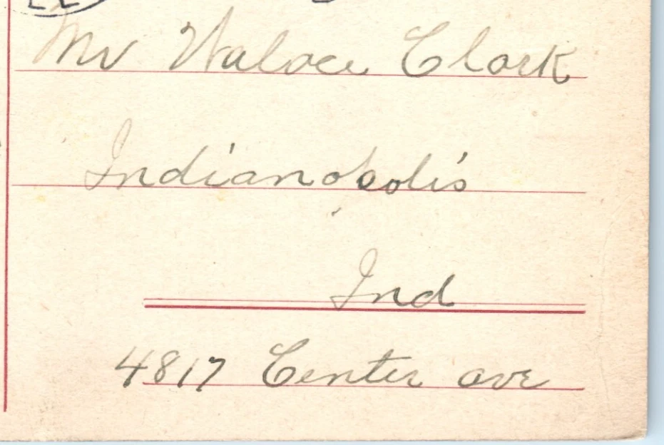 Vintage Postcard 1910 Green Benjamin Franklin Stamp Chicago Posted Old Cars - Image 4 of 4