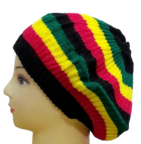 Bob Marley Rasta Hat Jamaican Beach Vest Caribbean Fancy Beret Fashion Dress - Picture 1 of 4
