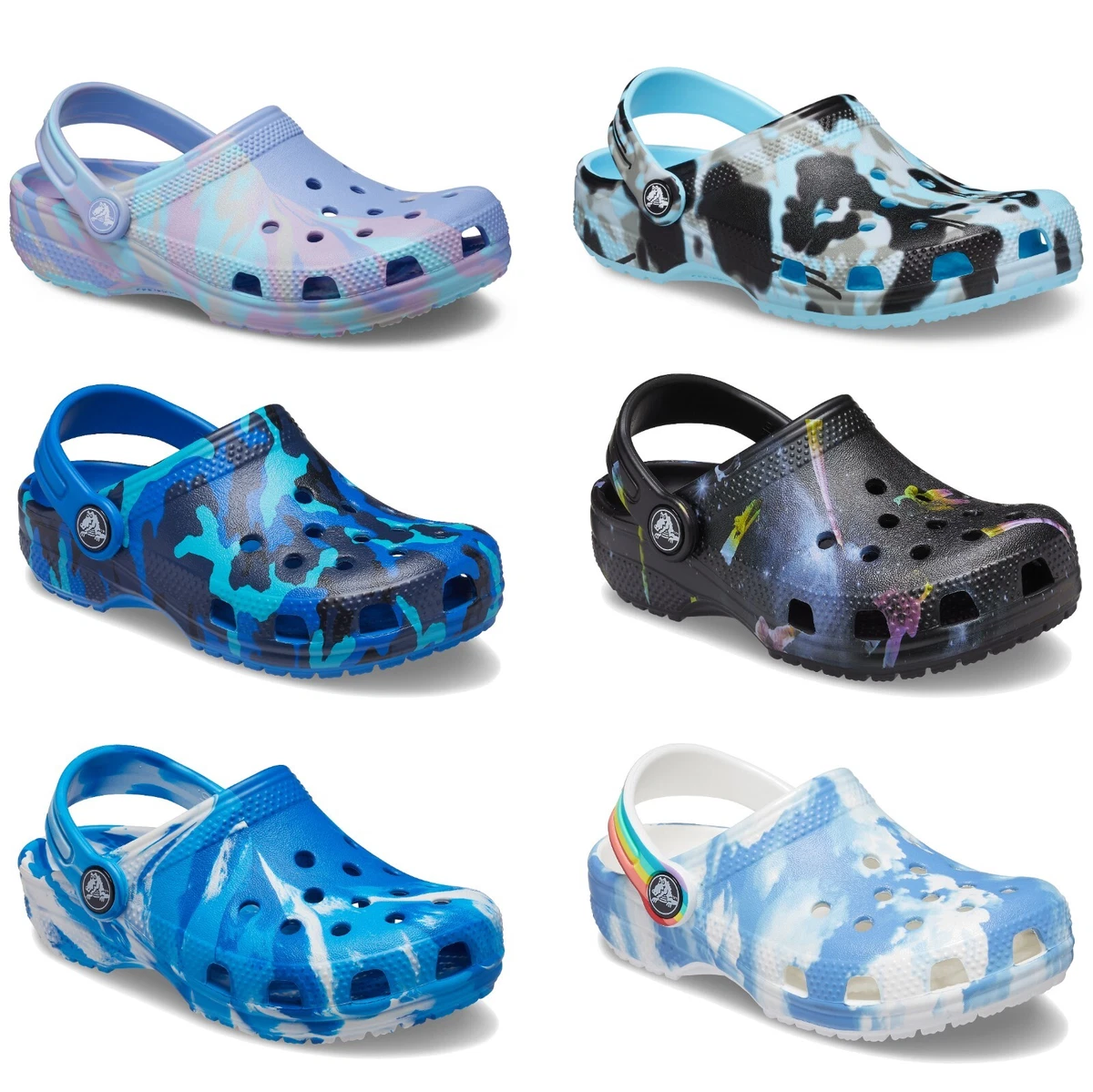 Crocs Classic Panda Print Kids Sandals