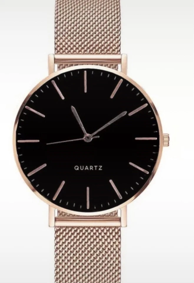 Orologio uomo donna unisex cinturino cassa grande in acciaio cari colori - Immagine 3 di 4