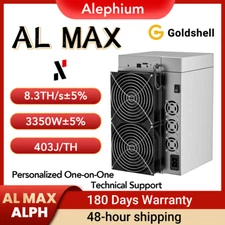 Goldshell AL Max 8.3Th/s 3350W Alephium ALPH Miner Blake3 algorithm Ship 30 Dec