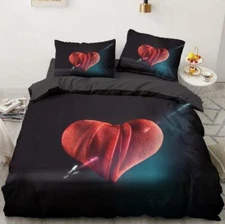 3D Arrow Heart ZHUA1902 Bed Pillowcases Quilt Duvet Cover Set Queen King Zoe