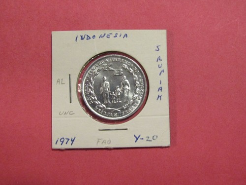 Indonesia 1974 5 Rupiah F.A.O. unc Coin - Picture 5 of 7