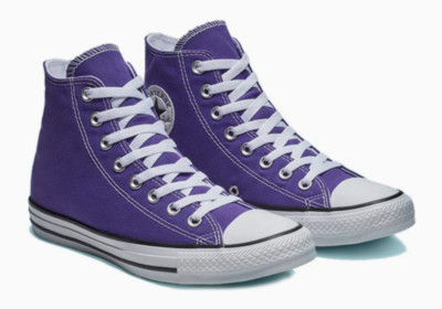 80s CONVERSE Purple All Star Hi USA製US10 80's Converse Chuck Taylor ALL STAR High Top Purple Sneakers