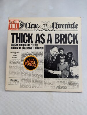 Jethro Tull Thick As A Brick LP Record Album | eBay