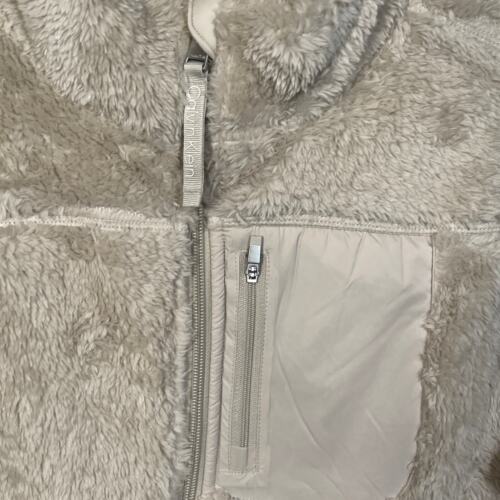 Calvin Klein Performance Women's Sherpa Vest tan XS - Picture 3 of 11