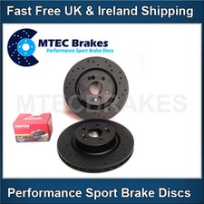 Mercedes S-KLASSE 320 350 V221/W221 06-14 Bremsscheiben Vorne & Schwarz Gebohrte