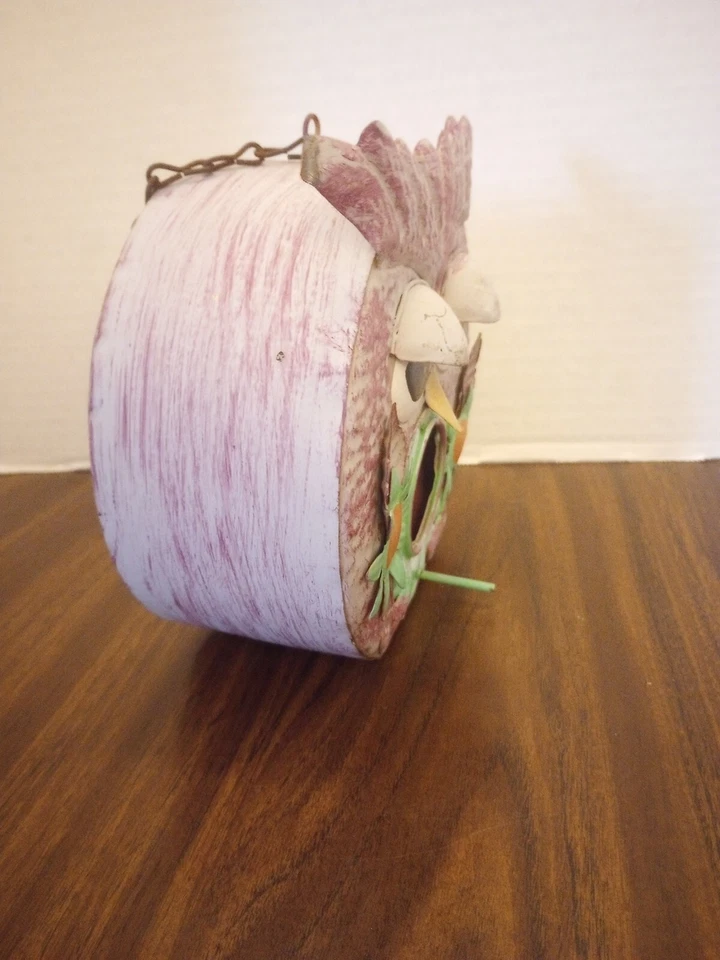  Ornate Metal Birdhouse Feeder Owl Design Handmade  - Image 3 of 4